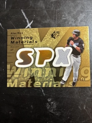 2007 SPx - 获奖材料Alex Rios #WM-RI金/199 (MEM)球衣卡 — 第 1/2 张图片