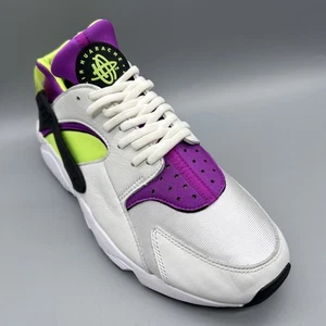 2021 Nike Air Huarache Run Magenta Neon Yellow DD1068-104 Mens Uk 8.5 Trainers - Picture 1 of 8