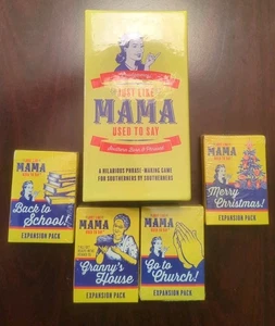 Just Like Mama usato per dire gioco di carte e 4 pacchetti di espansione nuovo sigillato - Foto 1 di 5