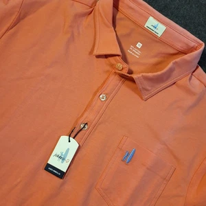 Johnnie O Shirt Golf Polo Youth Size 16 Orange Button Preppy Casual New - Picture 1 of 7