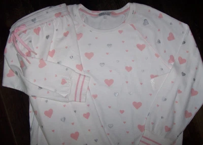 NUEVO CON ETIQUETAS PJ Salvage Marfil/Rosa/Plateado CORAZONES LLENOS DE AMOR Conjunto de Pijama/Salón Tejido S Foto 1 de 4