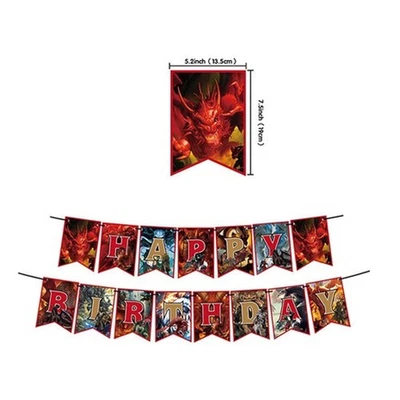 Dungeons and Dragons Birthday Party Decoration Kids Cake Topper Banner Balloons