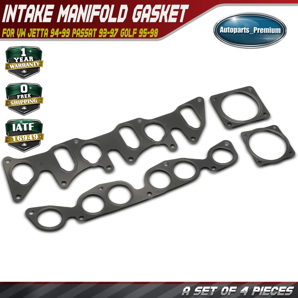 Engine Intake Manifold Gasket Set for VW Jetta 94-99 Passat 93-97 Golf Corrado - Image 1 of 4