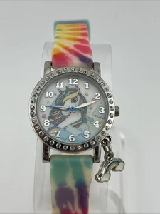 Reloj Accutime Unicornio Niñas Colorido Banda Silicona Arco Iris Dije - Batería Nueva - Imagen 1 de 9