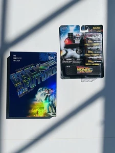 Back to the future trilogy dvd Set With Nano Rydes Delorean Die Cast Figures Lot - Picture 1 of 19