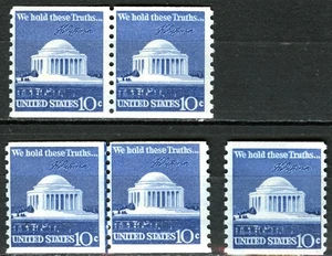 SC# 1520 - 1973-74 10¢ Jefferson Memorial - Coil Collection - Picture 1 of 1