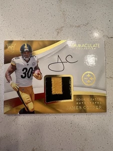 2017 James Conner Signed Auto Panini Immaculate Collection RC Jersey Card #03/99 - Picture 1 of 2