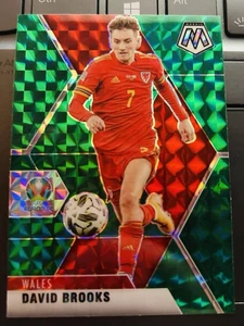 David Brooks Green Mosaic Prizm Panini Euro 2020 Wales Sp - Picture 1 of 2