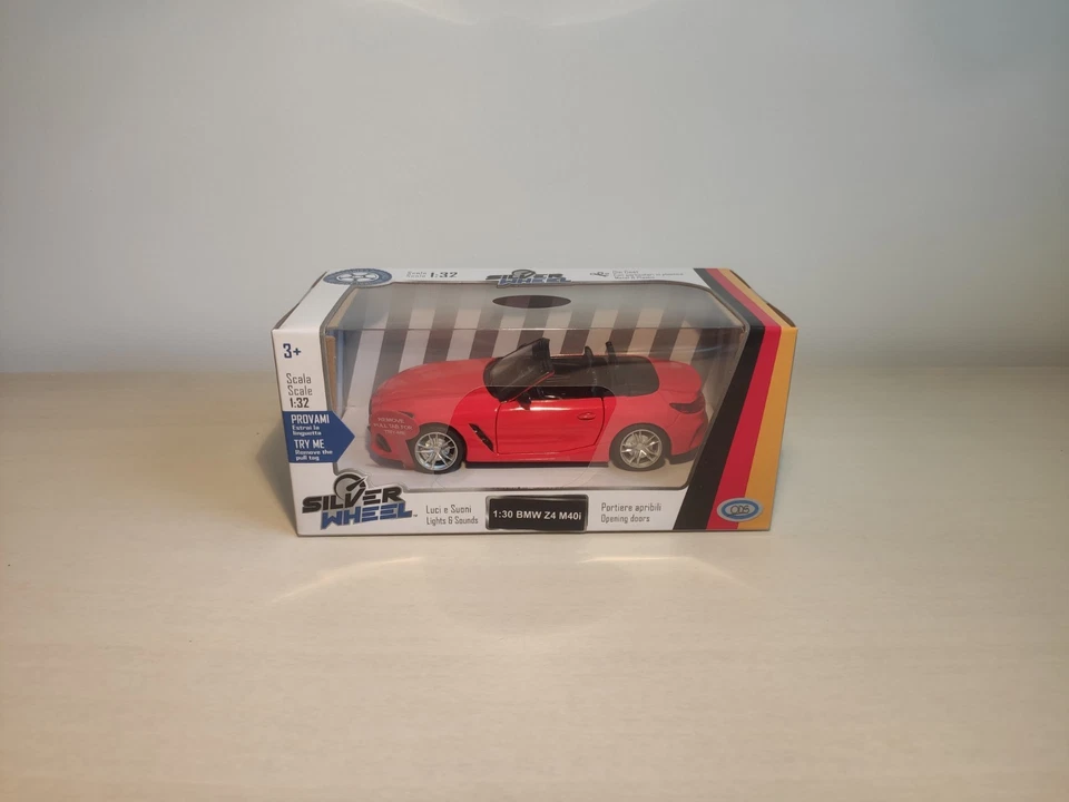 BMW Z4 M40i Modellino Die Cast Luci E Suoni 1/30 Silver Wheel - Immagine 1 di 4