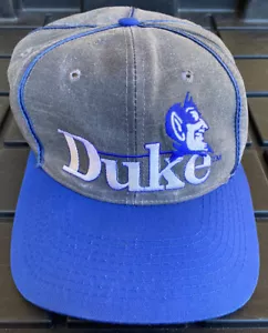 Vintage 90s Duke Blue Devils The Game 2 Tone SnapBack Hat Cap - Picture 1 of 11