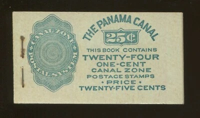 1924 United States Canal Zone Stamp #71e Mint F/VF Full Booklet, 4 Panes of 6 - Image 1 of 2