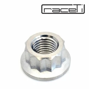 M10 x 1.0 Titanium Bi Hex Flange Nut 12 point Ti sprocket gr5 1 2 4 6 8 10 pack - Picture 1 of 9