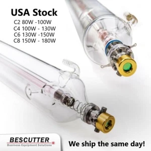 C2 C4 C6 C8 - 80W 100W 130W 150W 180W  CO2 Laser Tube (Replace Reci W2 W4 W6 W8) - Picture 1 of 6