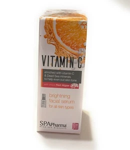 SpaPharma Vitamin C Brightening Facial Serum For All Skin Types 1 Fl Oz - Picture 1 of 2