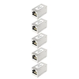 5Pcs RJ45 Cat5e Cat5 Cat6 Coupler Ethernet Inline Female to Female Connector l - Afbeelding 1 van 11