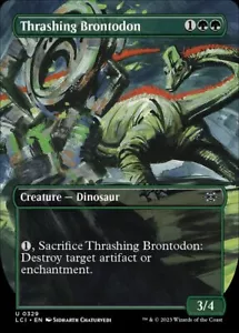Thrashing Brontodon (329) Borderless The Lost Caverns of Ixalan LCI MTG Magic - Imagen 1 de 1