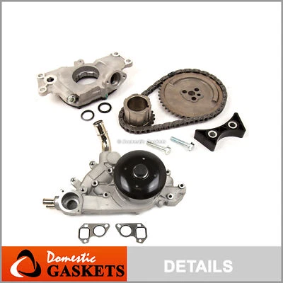 Kit de cadena de distribución bomba de aceite de agua para 03-06 Chevrolet GMC Cadillac 4.8 5.3 6.0 Foto 1 de 4