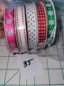 Mixed Lot #10. Ribbon. Holiday. 5 Spools. - Picture 1 of 1