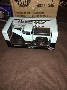 M2 1/24th Scale CHASE - Light Blue/Black Rims 1956 FORD-100 - RARE Chase - Picture 1 of 8