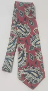 Cravatta uomo Morgan Hart multicolore design paisley 100% seta lunga 56,5" - Foto 1 di 10