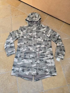 Levi’s Camo Utility Adjustable Hood Drawstring Waist Jacket Coat Women Medium 12 - Picture 1 of 13