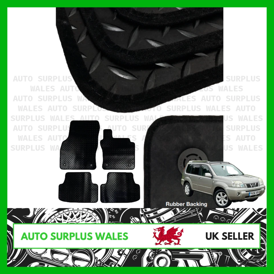 Sakura WW2959 Rubber Car Mats 3mm Fits Nissan X Trail 01-07 - Image 1 of 1