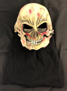 Halloween Mask Zagone Studios Skeleton Face Hood Supersoft Latex By B.Y. - Picture 1 of 6