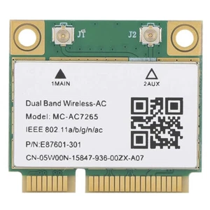 Adaptador inalámbrico MC-AC7265 doble banda mini tarjeta de red PCIe WiFi Bluetooth 4.2 - Imagen 1 de 5
