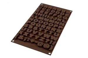 Muffin Form Abc Pralines Silicone Chocolate Mold Letters Decorate - Picture 1 of 3