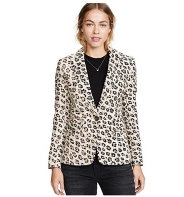 Joie Anilah Leopard Linen Blazer. NWT. Size 2. Retail- $350 - Image 1 of 4