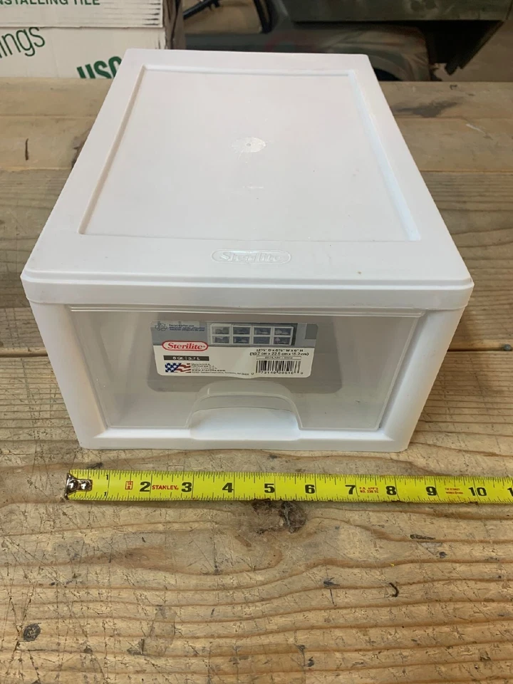 Sterilite 20518006 6 Quart 5.7 Liter Stacking Clear Storage Drawer - 5 Pack - Image 1 of 4