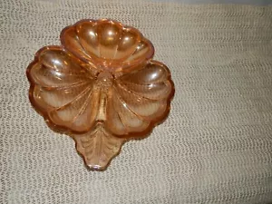 De colección, vidrio Jeannette, caléndula, pansy, 3 partes, plato de tuercas - Imagen 1 de 4
