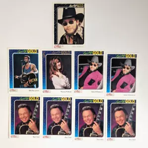 1992 HANK WILLIAMS JR. Martina McBride Roy Clark Billy Cyrus CMA GOLD carte - Foto 1 di 1