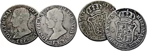 SPAIN COIN KM540.1 JOSE NAPOLEON LOTE 4 REALES 1810 1812 AL MADRID PLATA SILVER - Imagen 1 de 3