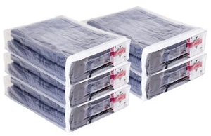 5er-Pack durchsichtige Vinyl Aufbewahrungstaschen mit Reißverschluss 12" x 15" x 3" mit Griff und Taschen - Bild 1 von 7