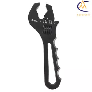 Adjustable Wrench Black Aluminum Tool Spanner 3AN - 16AN for Hose End Fitting - Picture 1 of 10