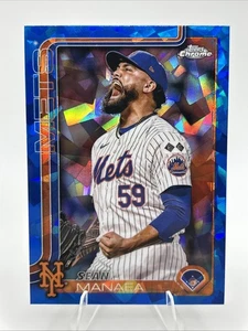 2025 Topps Chrome Sapphire Sean Manea New York Mets #287 - Picture 1 of 12