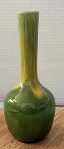 Vintage Royal Haeger Pottery Bud Vase Green Agate Drip Glaze 7" Mid century - Picture 1 of 5