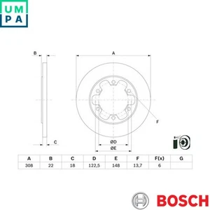2x BRAKE DISC 0 986 479 D43 FOR FORD TRANSIT/V363/Platform/Chassis/Bus/Van 2.2L - Picture 1 of 6
