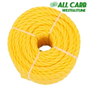 Twisted 3 Strand Polypropylene Yellow Floating Boat Barricade Commercial Rope - Bild 1 von 13