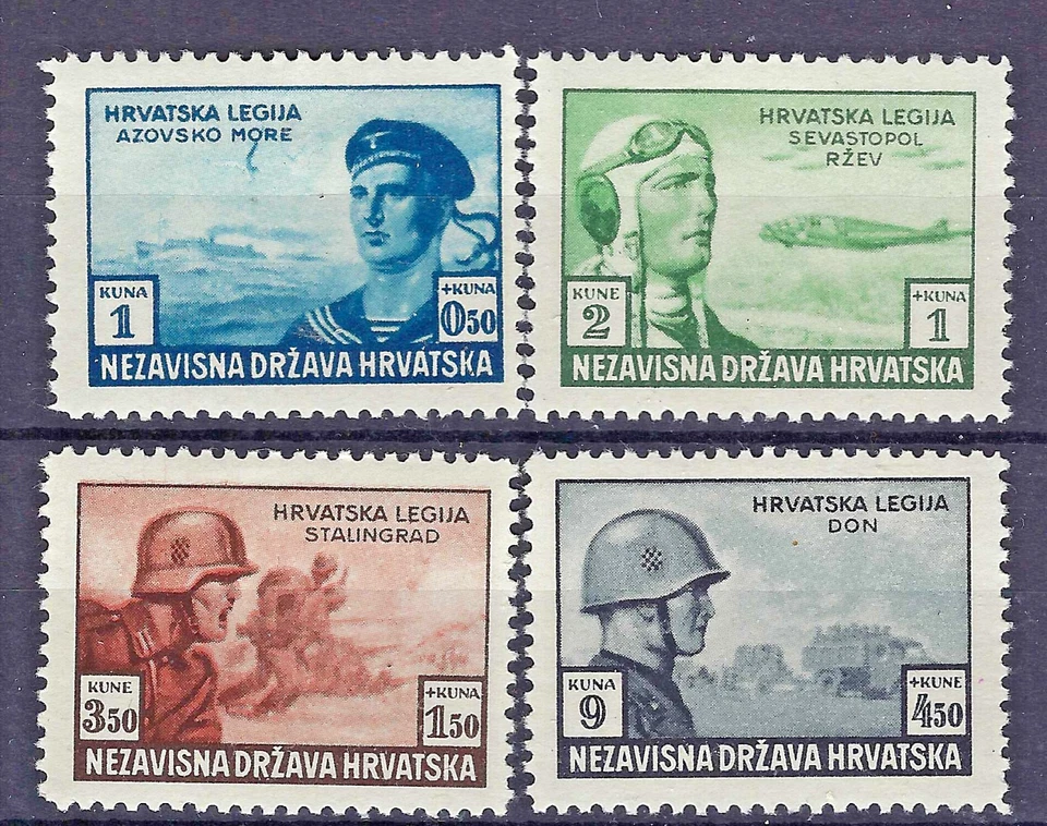 Croacia 1943 Títere Alemán Estado Legión Croata Conjunto MH* Foto 1 de 1