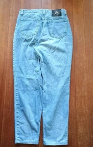 Vintage Versace Jeans Couture 3D Medusa Head Blue Light Wash Women's 30x 28 - Picture 1 of 9