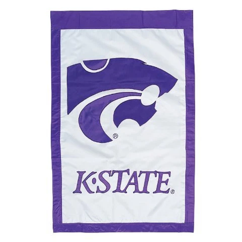 Kansas State Wildcats 28x44 Double (2) Sided Applique Banner Flag FREE US SHIP Cover