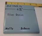 1 pc. Blue Denim:  Matte Ceramic Bullnose Tile 4-3/8" by Mid-State Co.   NOS