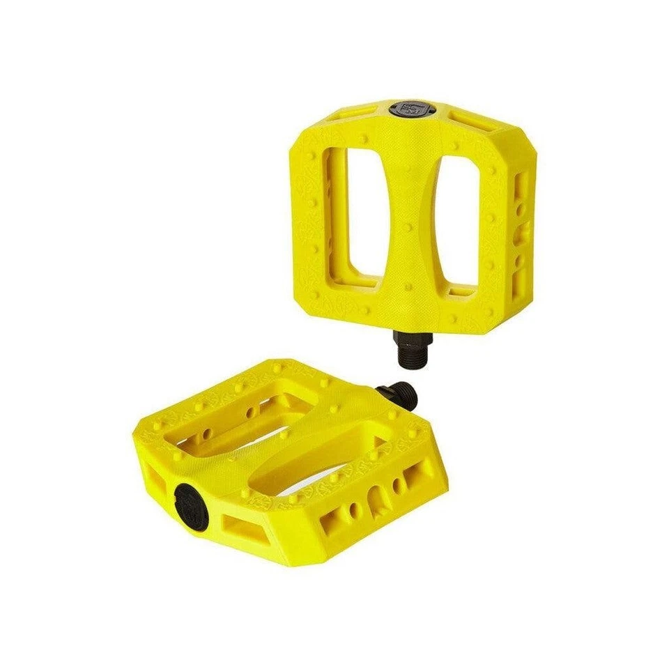Pedales Hoder S&M BTM 9/16" Old School BMX Amarillo Foto 1 de 1