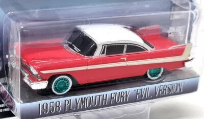 Greenlight 1/64 Christine Plymouth Fury 1958 Evil Version Chase Diecast Car - Photo 1/4