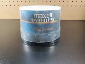 NEW SEALED Maxell DVD-RPW Plus Series Blank Disc 50 Pack - Picture 1 of 9