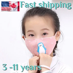 Adjustable Reusable Cloth Face Mask for kids/Children -In stock Fast shipping #B - Picture 1 of 4