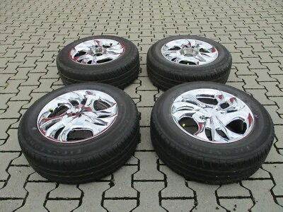 4 X Helo HE796 Axe Chrome Chrom Felgen Felge LK: 5x114.3 / 5x120.7 7.5JX16 ET38 - Bild 1 von 4