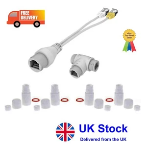 Cable de red de ahorro divisor POE 1 a 2 conector RJ45 de tres vías para cámara IP - Imagen 1 de 8